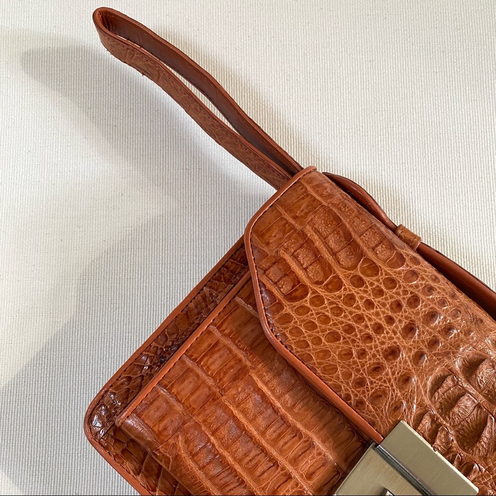 VINTAGE RIVER BRAND GENUINE CROCODILE SKIN CLUTCH/WALLET/HANDBAG, NEW WITH TAG - Picture 14 of 17